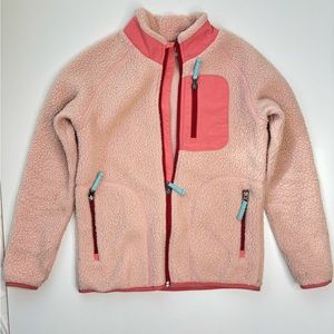 Hanna Andersson Pink Fleece Zip-Up Jacket Girls size 8 or 140